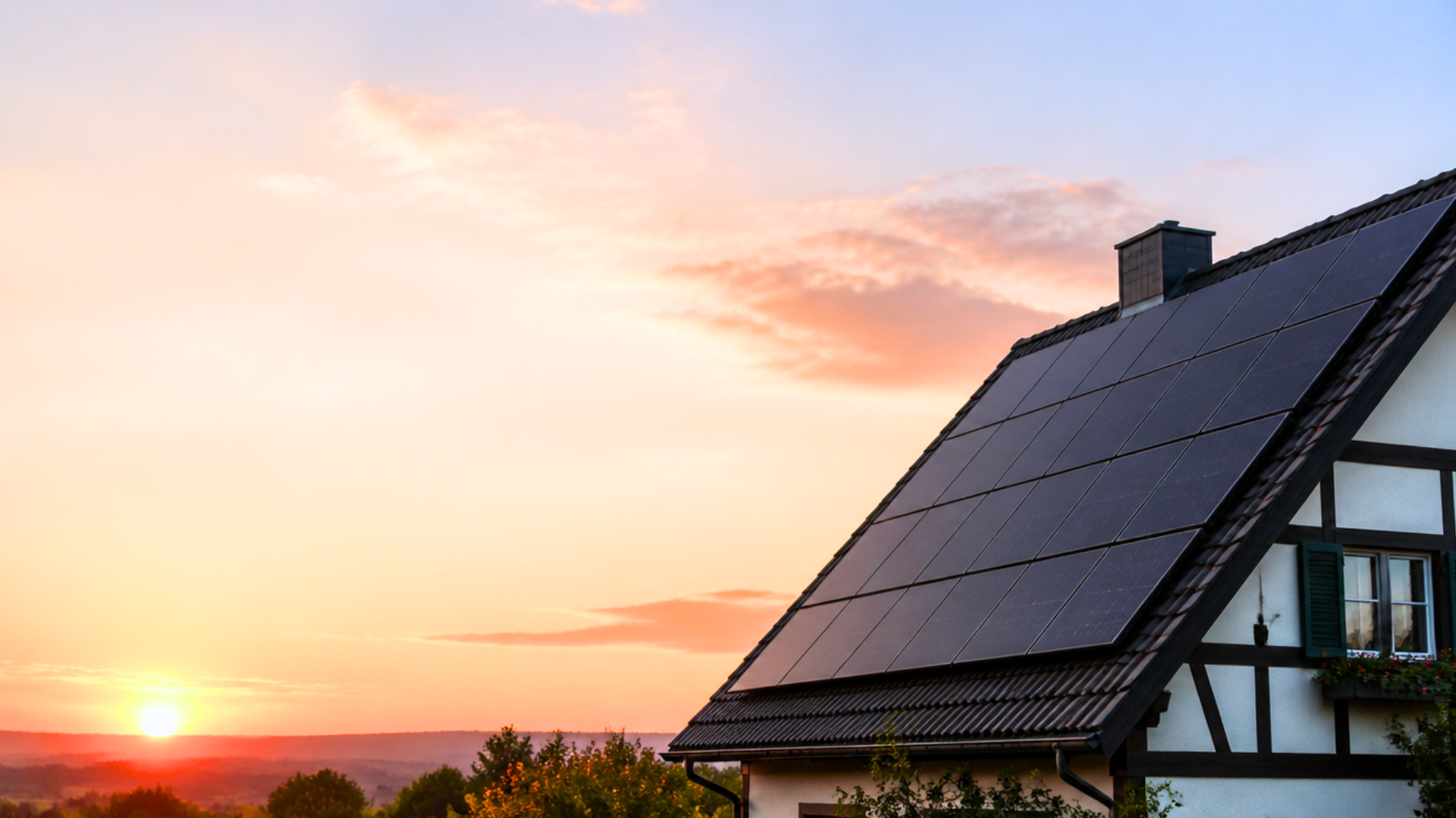 Casa con instalación solar